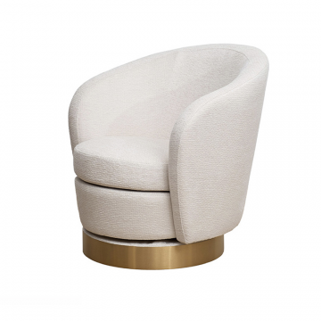 Кресло Napoli вращающееся, рогожка бежевая Koza2601-ECRU 76*76*76см