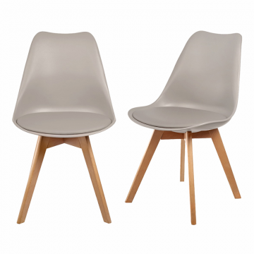 Комплект из 2-х стульев Eames Bon латте