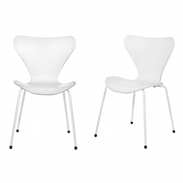 Комплект из 2-х стульев Seven Style белый с белыми ножками