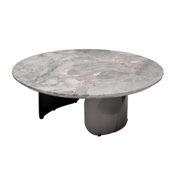 57EL-79701 Стол журнальный натур.серый мрамор d 95*35см