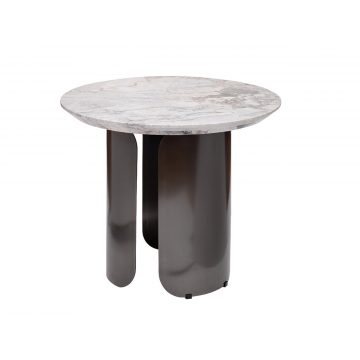 57EL-79702 Стол журнальный натур.серый мрамор d 60*50см