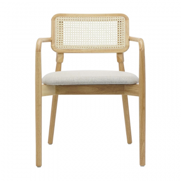 Деревянный стул с мягким сиденьем бежевый Torfrid