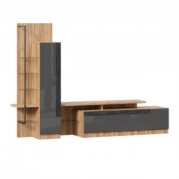Кёльн Тумба под ТВ (Дуб Золотой/Антрацит)