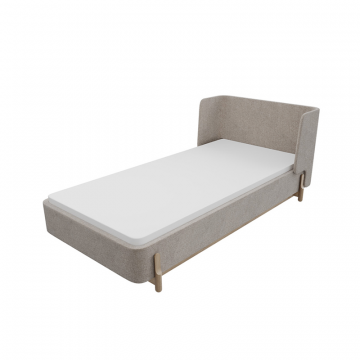 Кровать Basic спальное место 90*200 см (бежевый, рогожка)