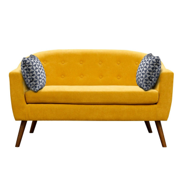 Диван Florence 2-х местный, желтый шафран/орех