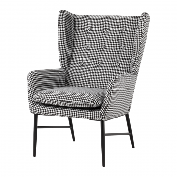 Кресло Мэйден гусиная лапка черно-белый