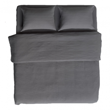 Набор наволочек из муслина, цвет темно-серый, 2 шт - 50х70 см