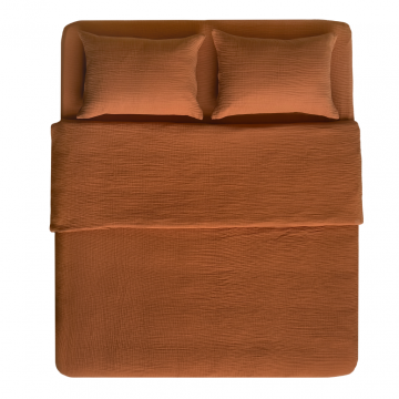 Набор наволочек из муслина, цвет терракотовый, 2 шт - 50х70 см