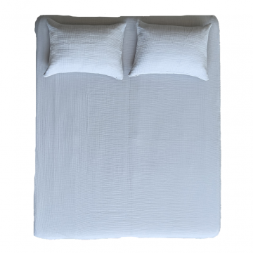 Натяжная простыня из муслина, цвет серый - 200х200х30 см