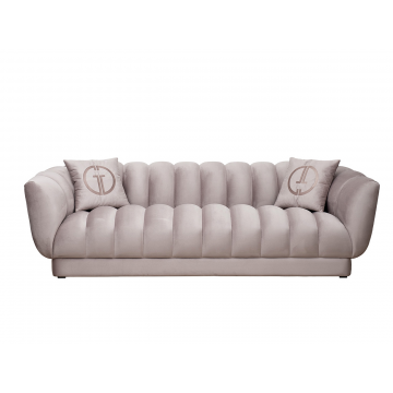 Диван Fabio трехместный велюр бежевый Colton1001-SERROS 239*95*72см, 2 подушки
