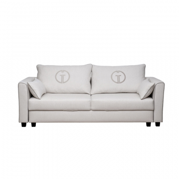 Диван Marco трехмест. раскл., св.серый Koza2601-ECRU+Nev21 225*102*92см