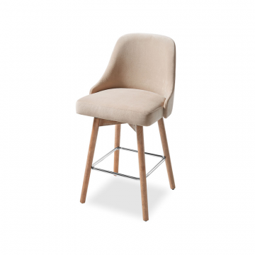 Стул полубарный Jimmy, бежевый/беленое дерево