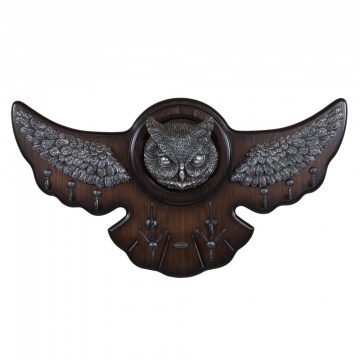 Вешалка настенная Bubo Орех Оберджин Серебро