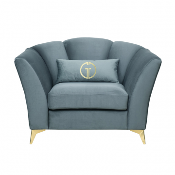 Кресло Annette велюр бирюзовый Colt1004 130*100*92см