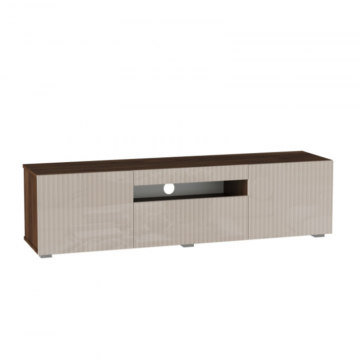 Нью-Йорк Тумба ТВ 1500 Дуб Кастелло Бренди/Кашемир глянец, исполнение 3, с рисунком