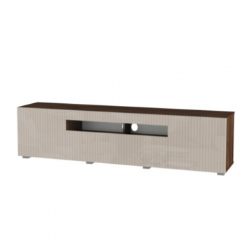 Нью-Йорк Тумба ТВ 1800 Дуб Кастелло Бренди/Кашемир глянец, исполнение 3, с рисунком