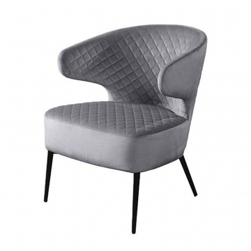 Кресло Richard ромб, бархат серый 27