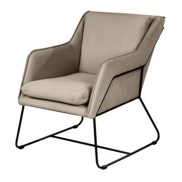 Кресло Alex, бархат пепельно-бежевый 25