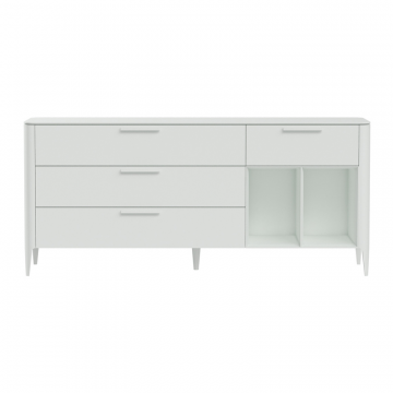 Тумба Type 4 ящика 2 полки ширина 180 см (белый)