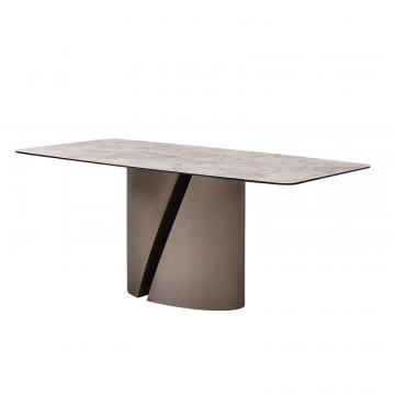 57EL-94100 Стол обеденный серый керамика 240*100*75см