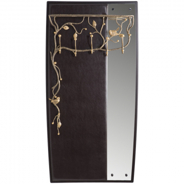 Вешалка настенная Терра (с зеркалом) Каштан Амбер