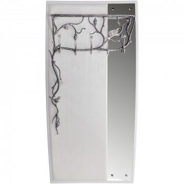 Вешалка настенная Терра (с зеркалом) Айс Античное серебро