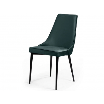 Стул Oliver, бархат зелёный 19/ чёрный конус