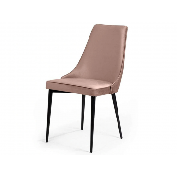 Стул Oliver, бархат бежевый 5/ чёрный конус