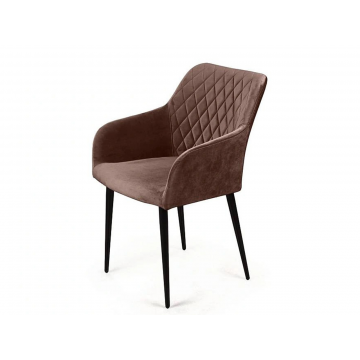 Стул с подлокотниками Robert, бархат коричневый 12