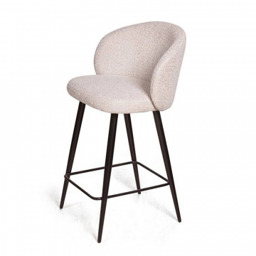 Стул полубарный Vito, букле серый / опора конус