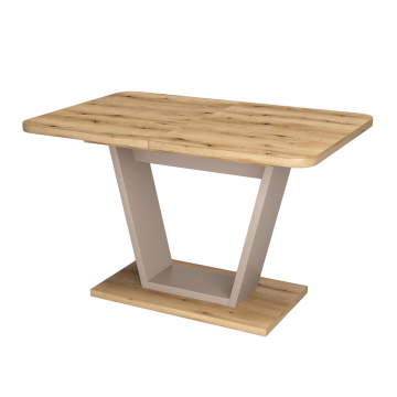 Стол обеденный Verona (120+40) дуб эвок прибрежный/глиняный серый