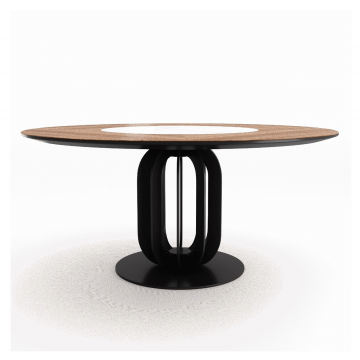 Стол круглый Rotor 160, керамика светлая