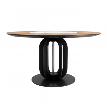 Стол круглый Rotor 140, керамика светлая