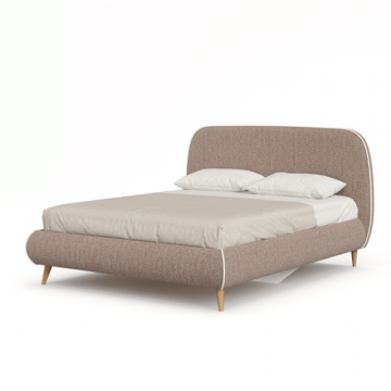 Холли Кровать 1600 с кроватным основанием (Темно-коричневый/Молочный)