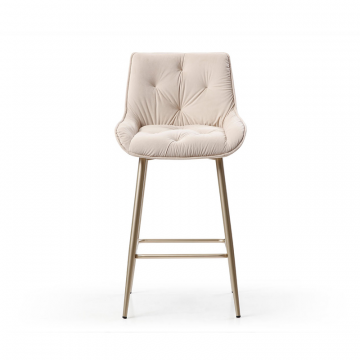 Стул полубарный Joely Bar, бежевый/шампань