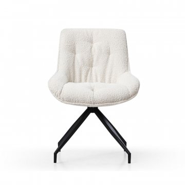 Стул Joely, белый тедди/черный