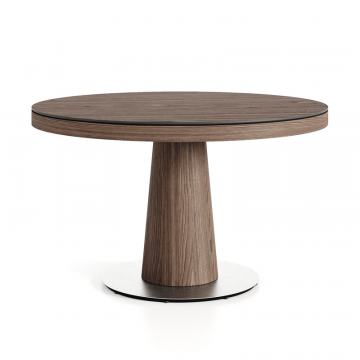 Стол круглый Алтай раздвижной 1100/1515*750 Шпон дуба, Шпон