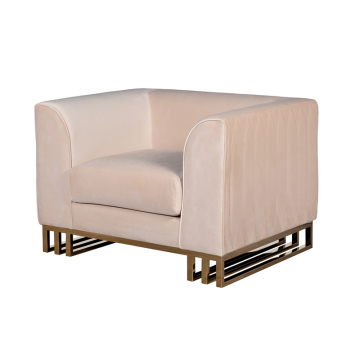 102AN-20491 Кресло Lucerne велюр бежевое 110*86*75см