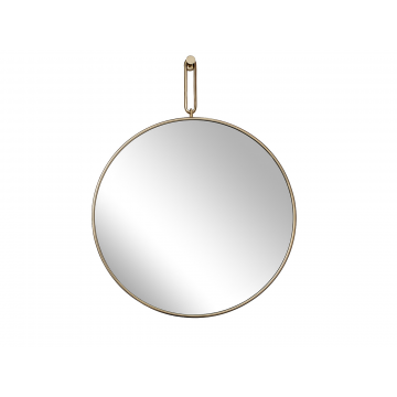 79MAL-9206-100G Зеркало на подвесе рама металл. цвет золото d77см