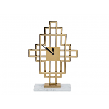 79MAL-5793-45G Часы настольные на подставке золото h45см