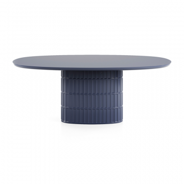 Стол Клинкер Овал - П50, 1800x1100х750, HPL/FENIX NTM, глянцевая эмаль