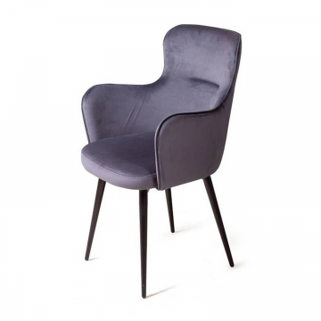 Стул King, поворотный на 90 градусов, функция возврата, антишум, бархат серый 27