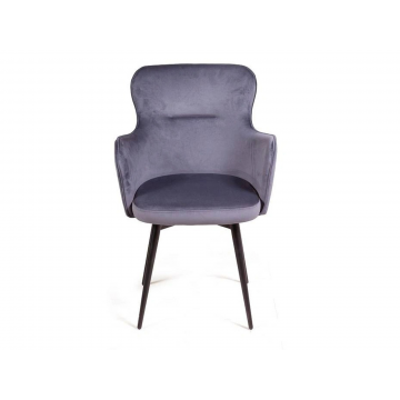 Стул King, поворотный на 90 градусов, функция возврата, антишум, бархат серый 27