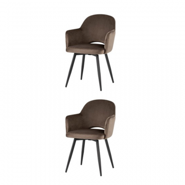 Стул Венера вращающийся, велюр коричневый NP (набор 2шт)