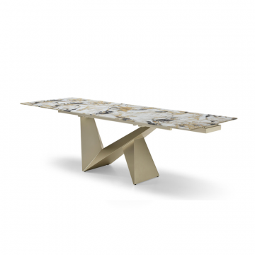 Стол раскладной Portofino Champagne 180-260, керамика/шампань