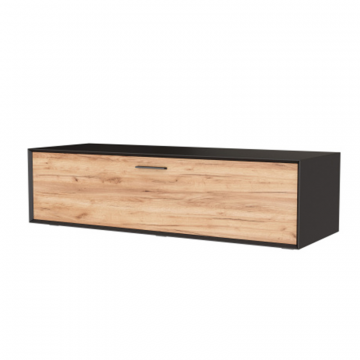 Неаполь Тумба ТВ 1400 Черный/Дуб Золотой