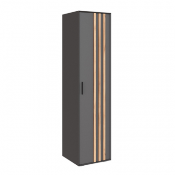 Неаполь Шкаф одностворчатый 500 Черный/Дуб Вотан