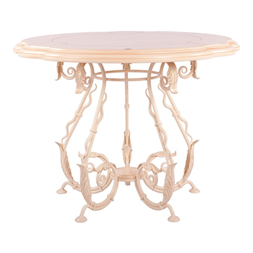 Кованый обеденный стол Аделаида 5 Айвори