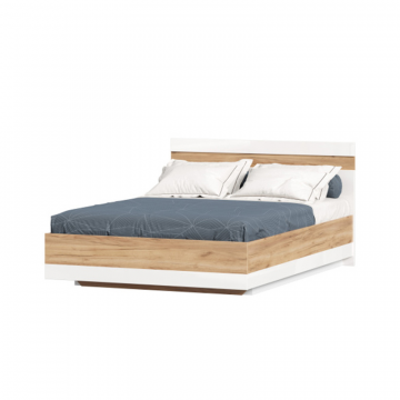 Фиджи Кровать полутороспальная 1400 с подъёмным механизмом (Дуб Золотой/Белый)