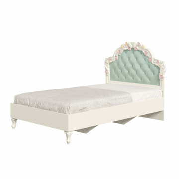 Луиза Кровать полутороспальная 1200 (Алебастр/Мятный)